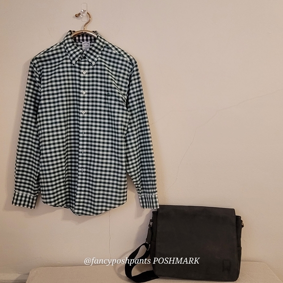 BROOKS BROTHERS like new! special detail check cuff 100% supima cotton no iron - Picture 15 of 17